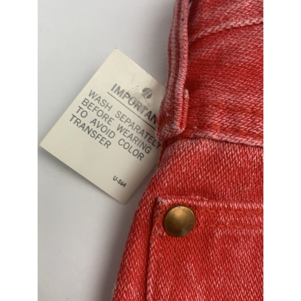 VTG Wrangler Women’s Jeans 1 x 34 Cowboy Cut Western Acid Wash Red-Orange Rodeo - Picture 15 of 16